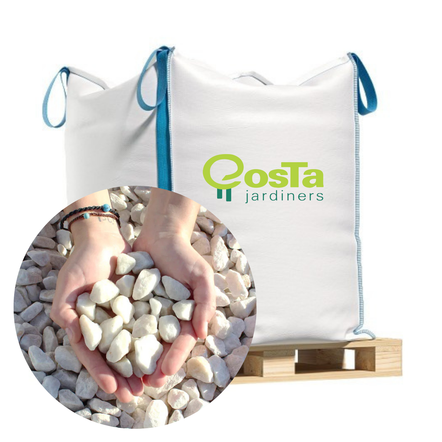 Big Bag Marmolina Triturada Blanca - 800kg