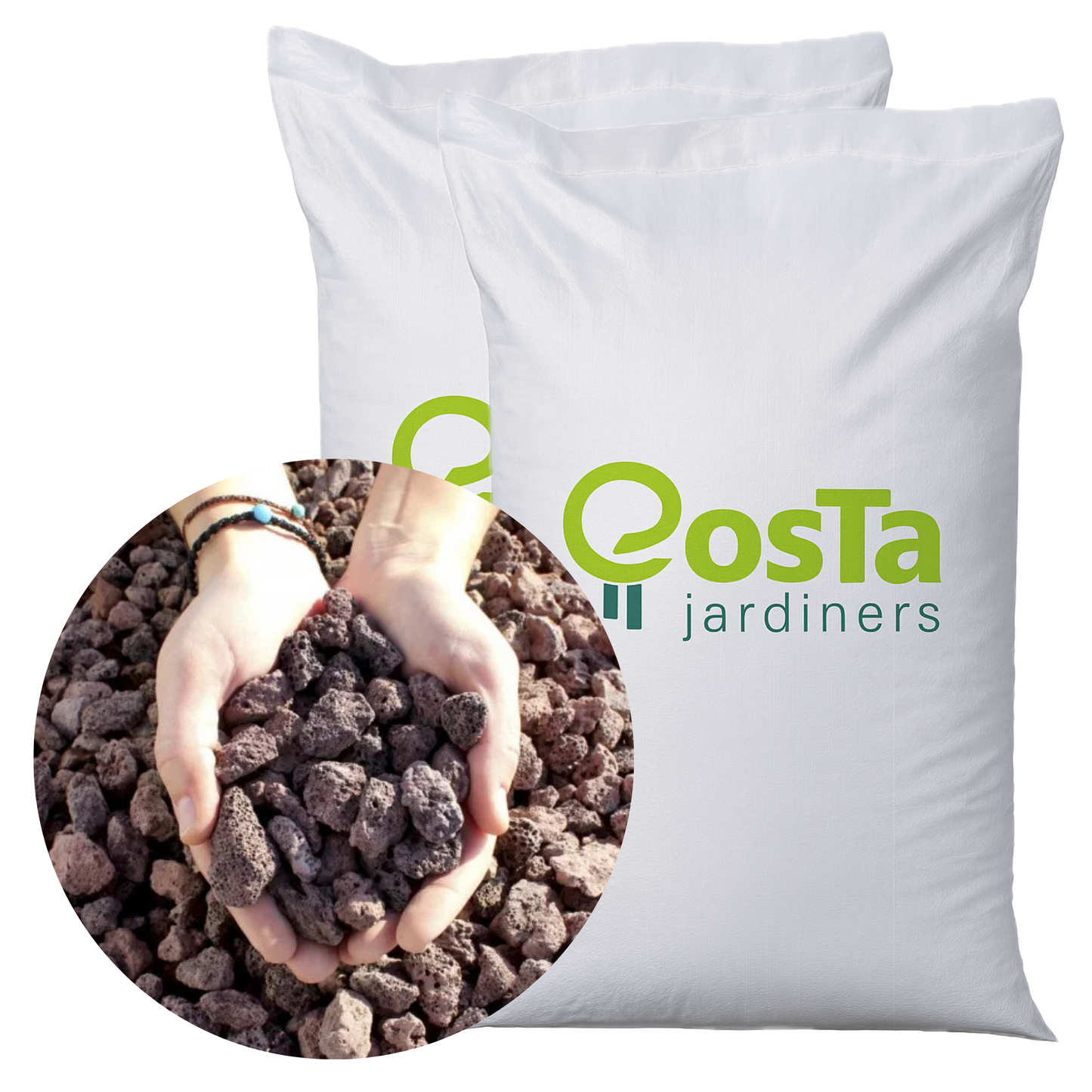 Grava Volcánica Premium - Pack 2 sacos de 15kg