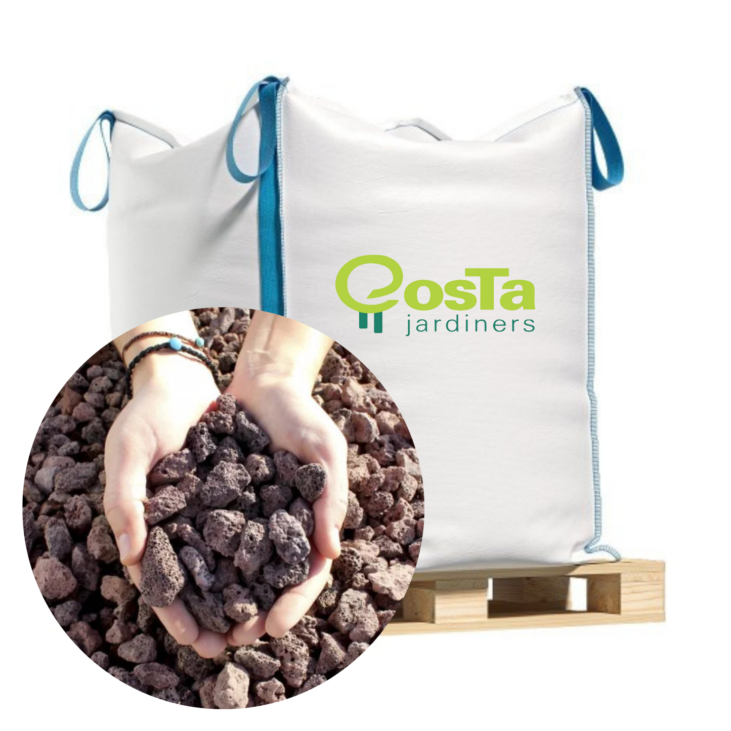 Big Bag Grava Volcánica (15/25mm) - 0,8m³ 1.000kg aprox