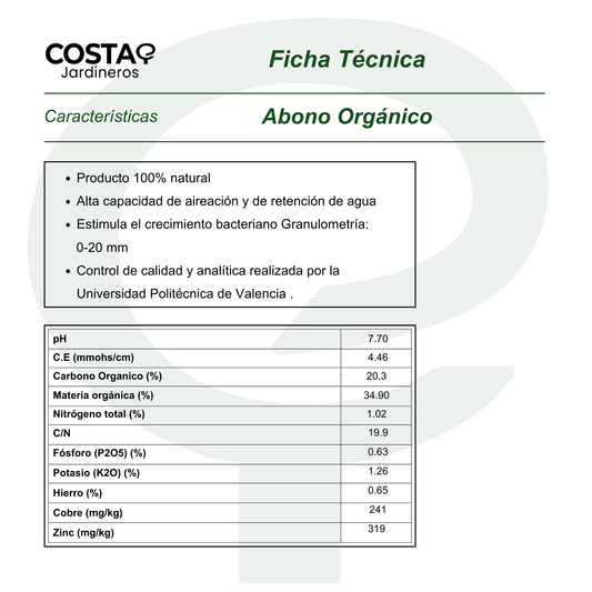 Big Bag Abono Orgánico triturado - 1m³ 1.000L