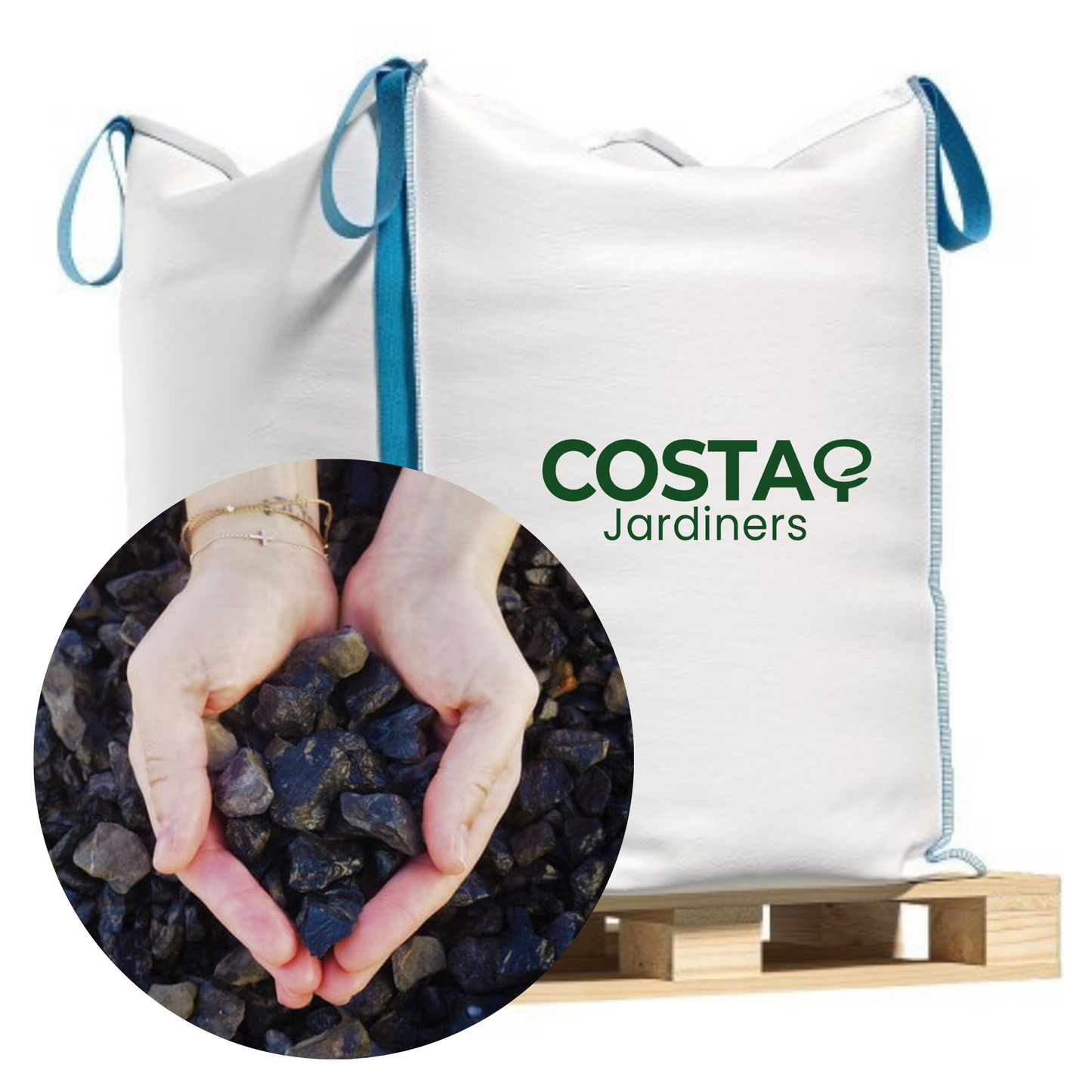Big Bag Marmolina Triturada Negra - 1.000kg