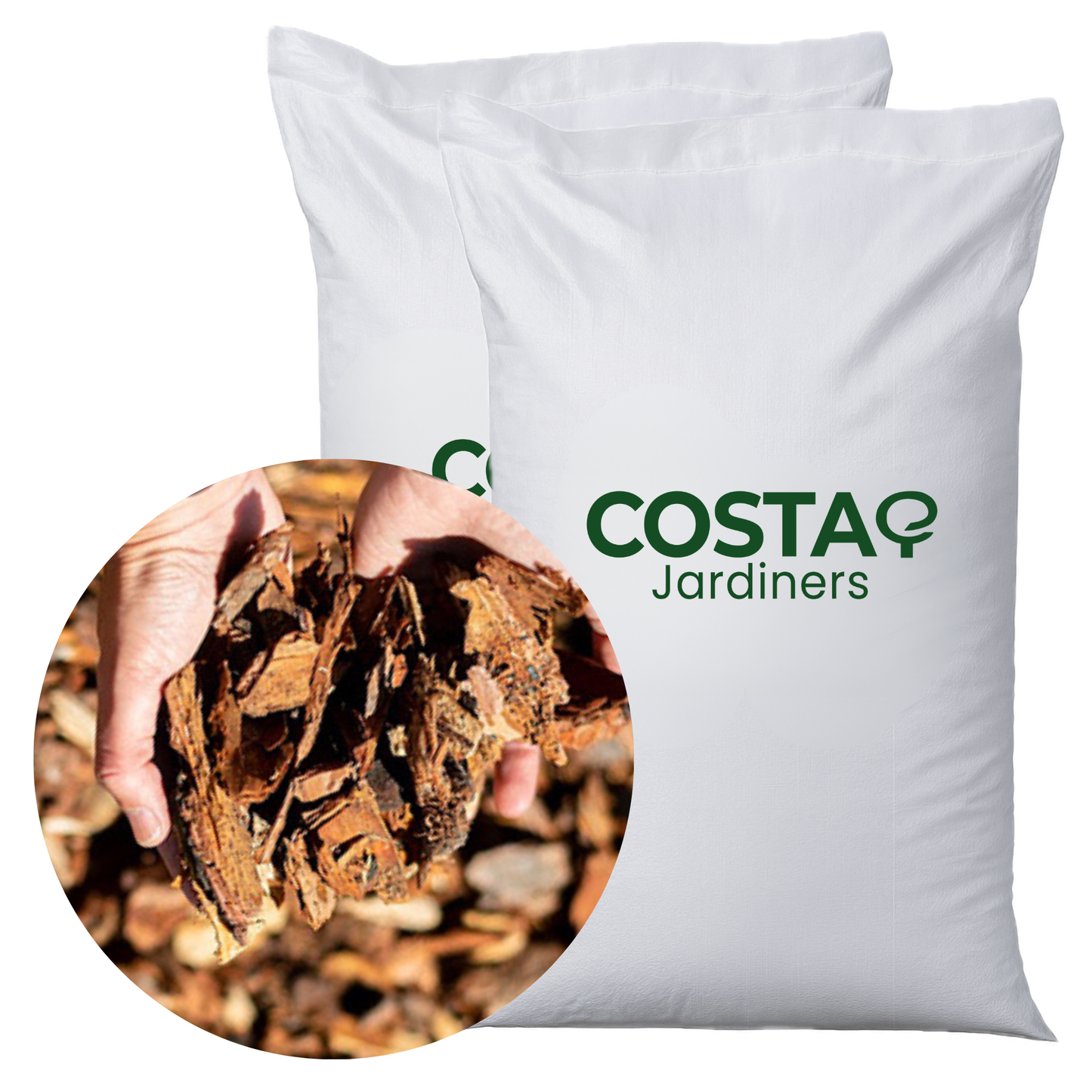 Corteza de Pino Natural - Pack 2 sacos de 40L