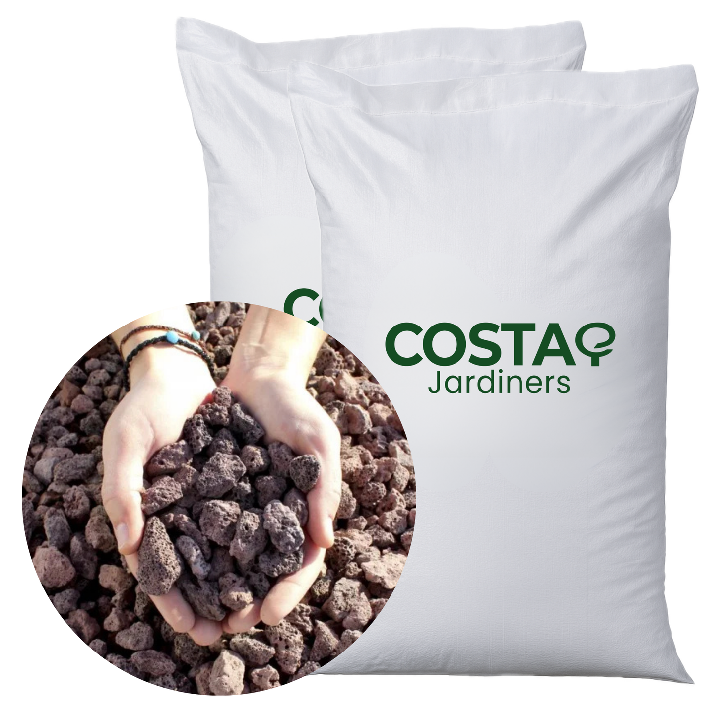 Grava Volcánica Premium - Pack 2 sacos de 15kg