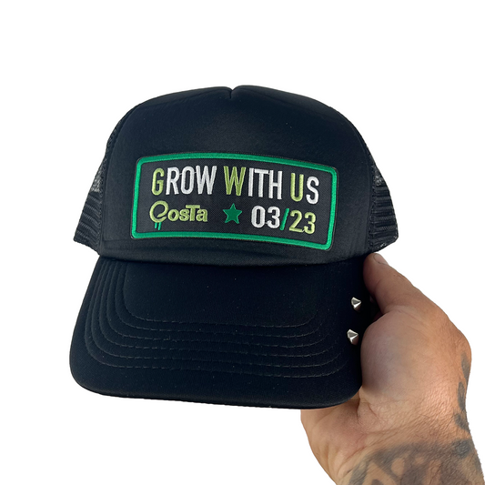 Gorra "GROW WITH US" - Negra y verde