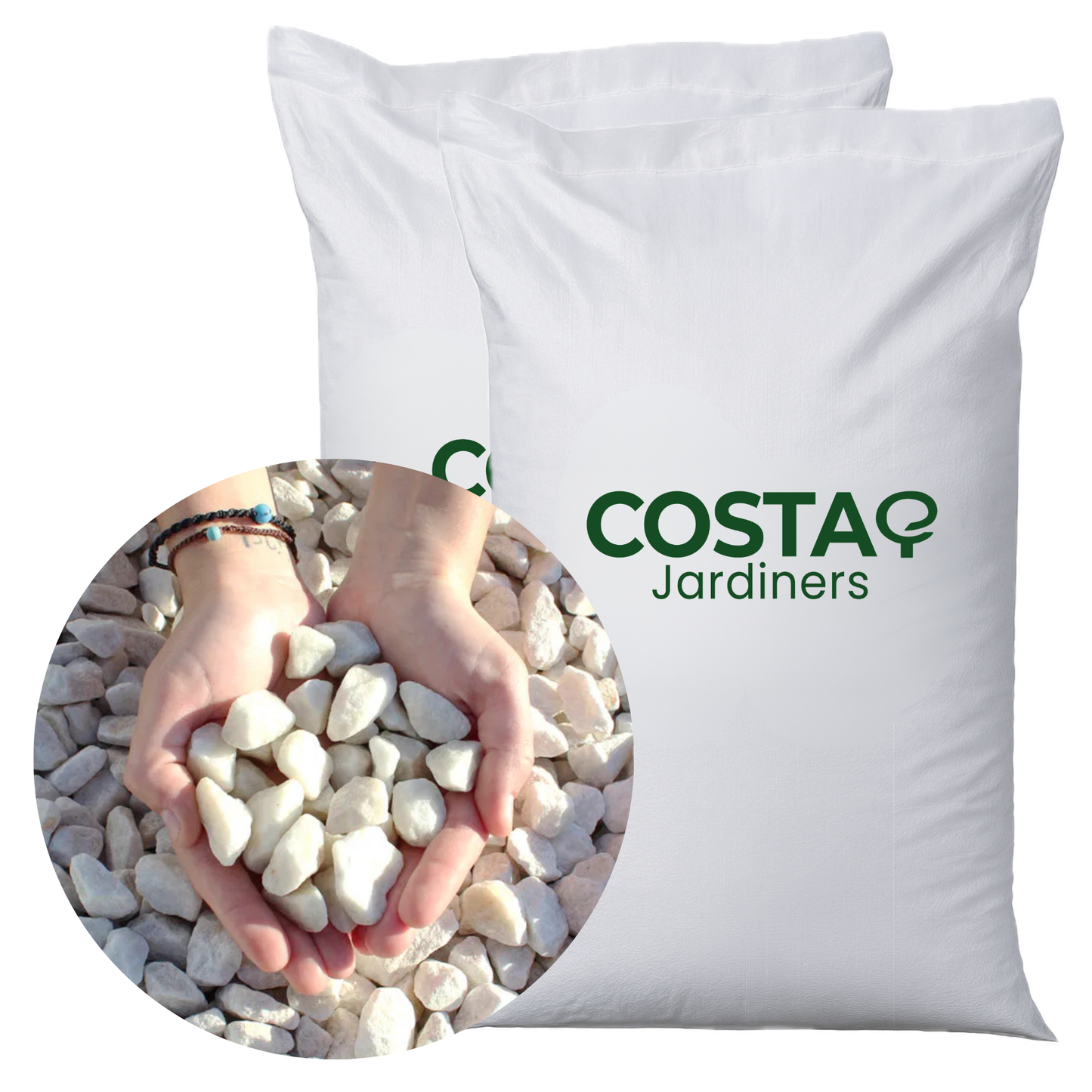 Marmolina Triturada Blanca - Pack 2 sacos de 20kg